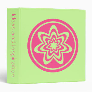 Floral Explosion Binder, Hot Pink Binder