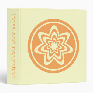 Floral Explosion Binder, Orange Binder