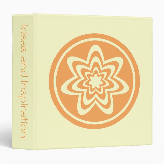 Floral Explosion Binder, Orange Binder (Front/Spine)