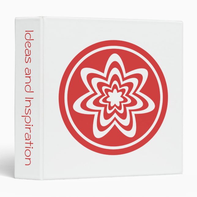 Floral Explosion Binder, Red Binder (Front/Spine)