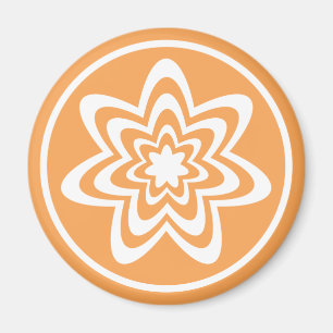 Floral Explosion Magnet, Orange Magnet