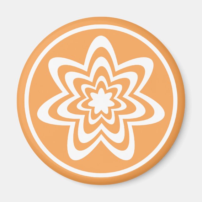 Floral Explosion Magnet, Orange Magnet (Front)