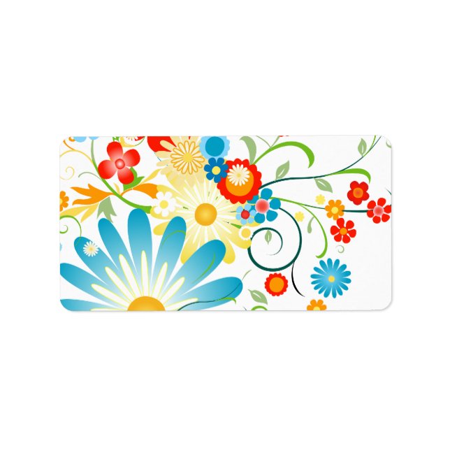 Floral Explosion of Colour Label (Front)