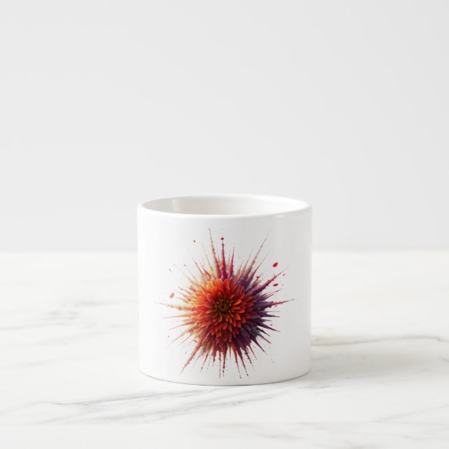 Floral Explosion Specialty Espresso Mug (Front)