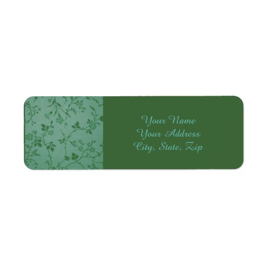 Floral Fabric 5 Return Address Label