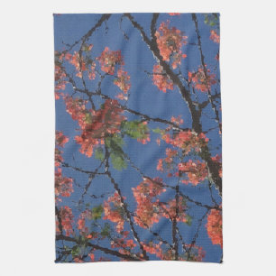 Floral Fabric, Blue Kitchen Towel