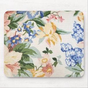floral fabric pattern mouse pad