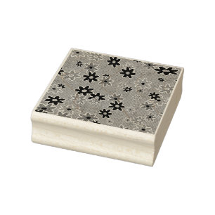 Floral Fabric Seamless Pattern coloured 1 Rubber Stamp