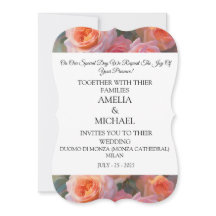 Floral Faire-part de mariage moderne