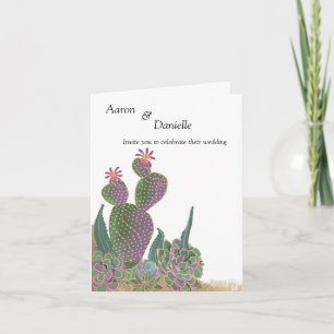 Floral Faire-part de mariage-Sedona Cactus Flower