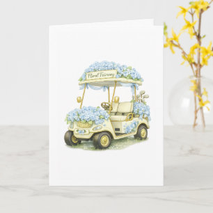 Floral Fairway Golf Gift Bag Card