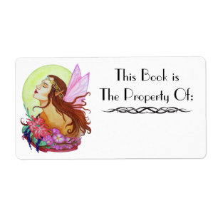Floral Fairy Book Label