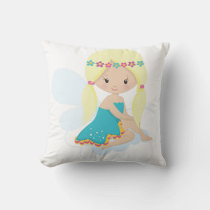 Floral Fairy Throw Pillow