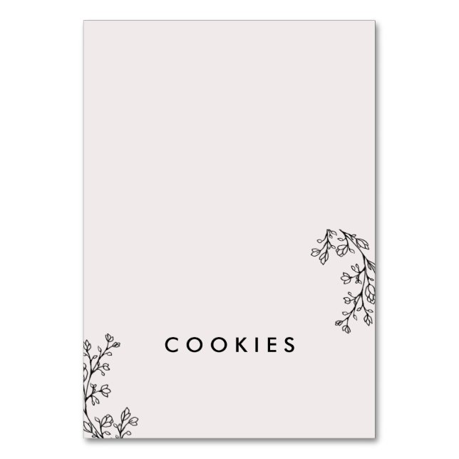 Floral Fairytale Carte Étiquette Buffet Personnali (Par défaut)
