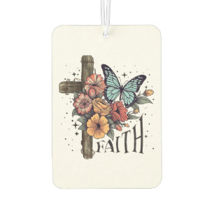 Floral Faith Cross Air Freshener