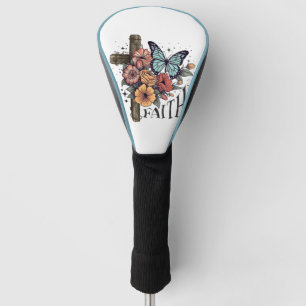 Floral Faith Cross Golf Head Cover
