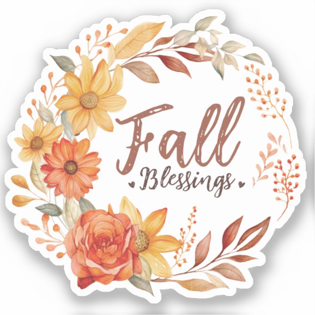 Floral Fall Blessings (Front)