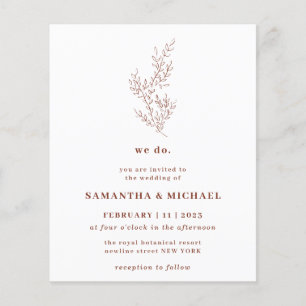 Floral Fall Boho Terracotta Budget Botanical we do Flyer