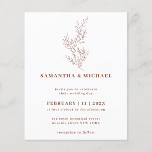 Floral Fall Boho Terracotta Indie Botanical budget Flyer