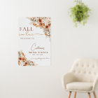 Floral Fall In love Fête des mariées Affiche de bi