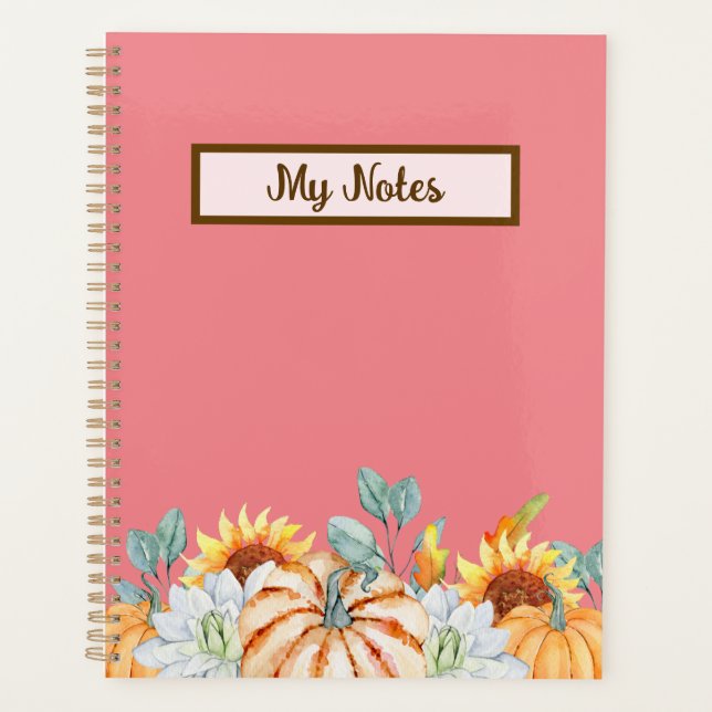 Floral Fall Inspire School  Planner (Front)