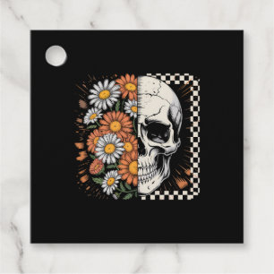 Floral Fall Skeleton Boho Halloween Favour Tags