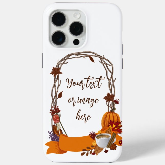 Floral Fall Wreath Autumn Flowers Foliage Case-Mate iPhone Case (Back)