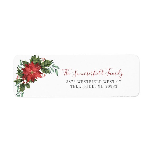 Floral Family Name Botanical Script Return Address (Front)