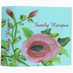 Floral Family Recipe Book Binder