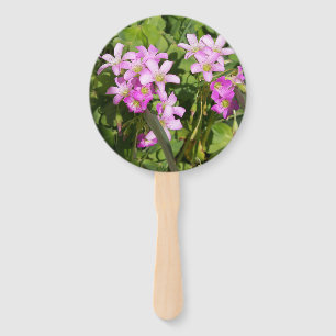 Floral fan featuring pink wildflowers