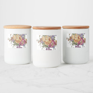 Floral Fancy Food Label