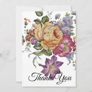 Floral Fancy Thank You Card