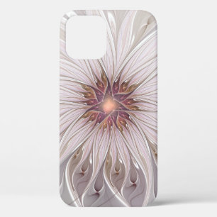 Floral Fantasy, Abstract Modern Pastel Flower iPhone 12 Pro Case