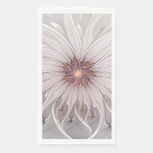 Floral Fantasy, Abstract Modern Pastel Flower Napkin