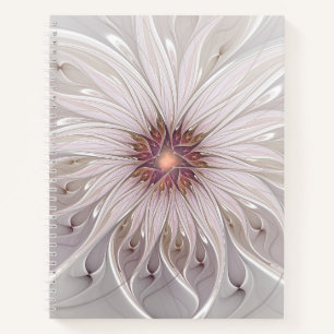 Floral Fantasy, Abstract Modern Pastel Flower Notebook