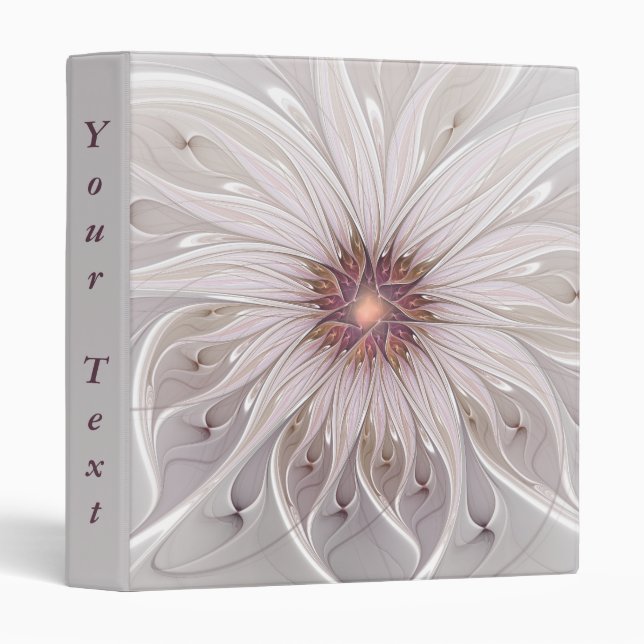 Floral Fantasy, Abstract Modern Pastel Flower Text Binder (Front/Spine)