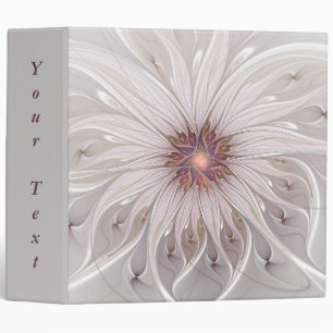 Floral Fantasy, Abstract Modern Pastel Flower Text Binder