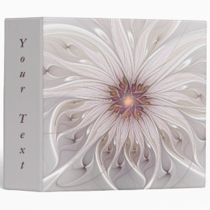 Floral Fantasy, Abstract Modern Pastel Flower Text Binder