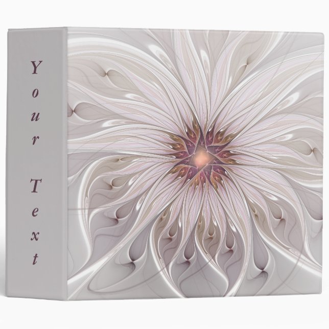 Floral Fantasy, Abstract Modern Pastel Flower Text Binder (Front/Spine)