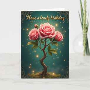 Floral Fantasy Birthday Card