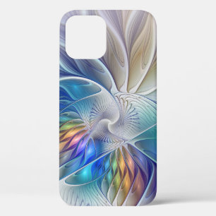 Floral Fantasy, Colourful Abstract Fractal Flower iPhone 12 Case