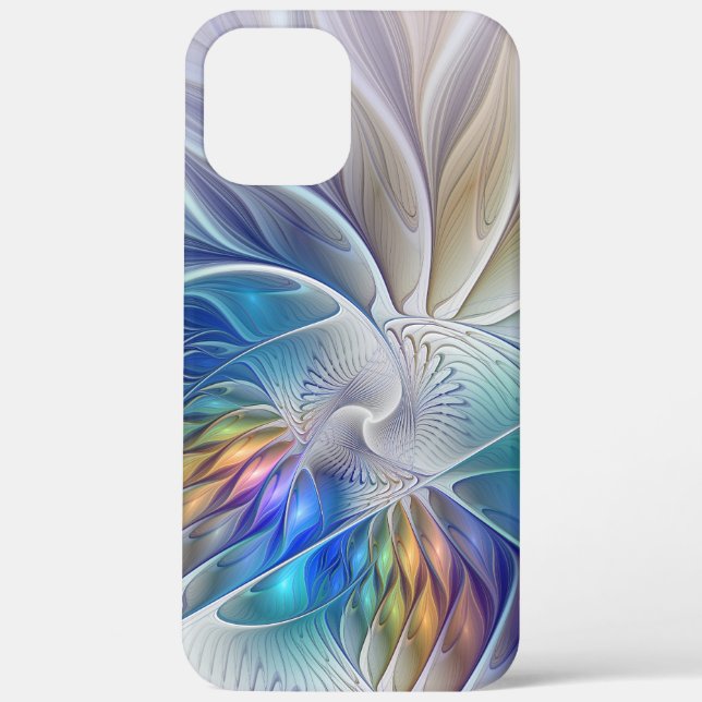 Floral Fantasy, Colourful Abstract Fractal Flower Case-Mate iPhone Case (Back)