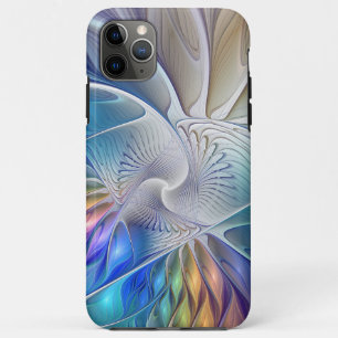 Floral Fantasy, Colourful Abstract Fractal Flower iPhone 11 Pro Max Case