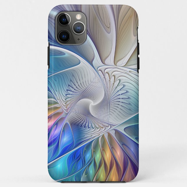 Floral Fantasy, Colourful Abstract Fractal Flower Case-Mate iPhone Case (Back)
