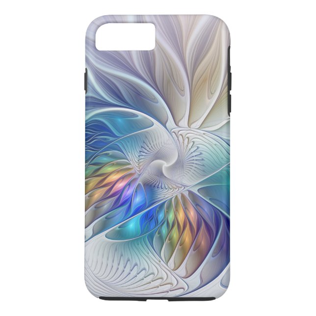 Floral Fantasy, Colourful Abstract Fractal Flower Case-Mate iPhone Case (Back)