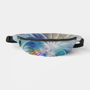 Floral Fantasy, Colourful Abstract Fractal Flower Fanny Pack
