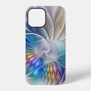 Floral Fantasy, Colourful Abstract Fractal Flower iPhone 12 Case