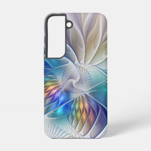Floral Fantasy, Colourful Abstract Fractal Flower Samsung Galaxy Case