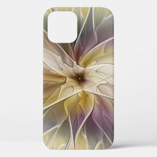Floral Fantasy Gold Aubergine Abstract Fractal Art iPhone 12 Pro Case