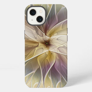 Floral Fantasy Gold Aubergine Abstract Fractal Art iPhone 13 Case
